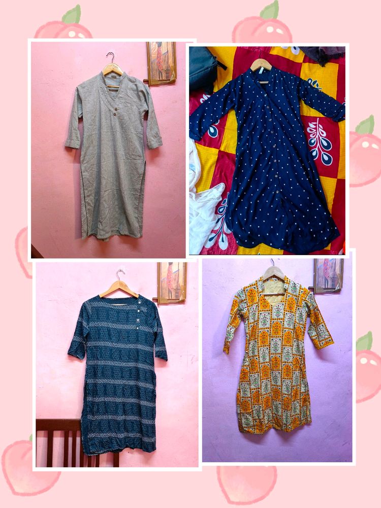 30rs Off On 🚚 4 Comfy Kurtas😍😍 (Women&#39;s)
