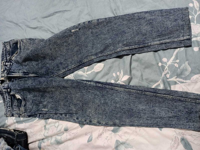 Acid Wash Denim Jeans