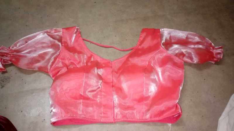 Pink Puff Sleeve Blouse