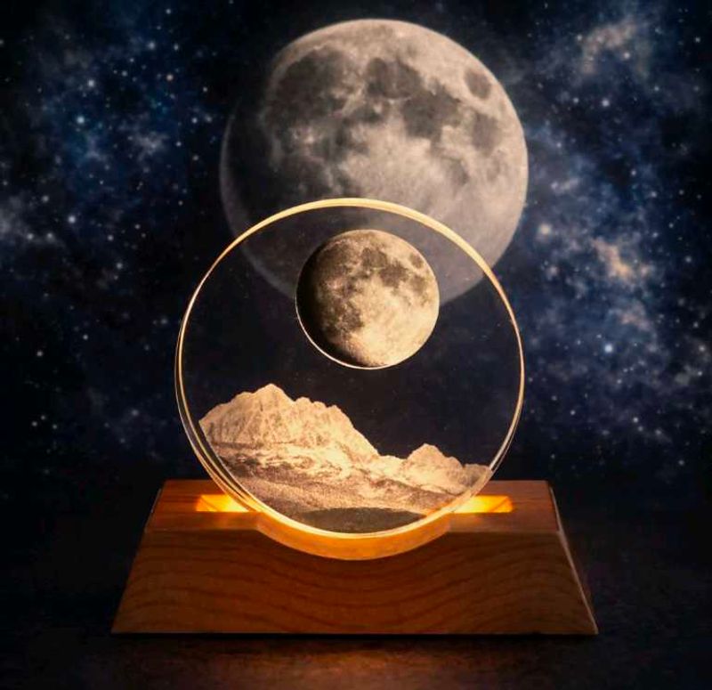 (Cryste Moon LED Lamp) 🌙