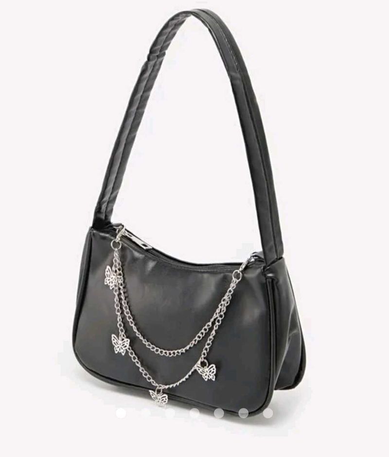SAVANNA BLACK HAND / SHOULDER BAG