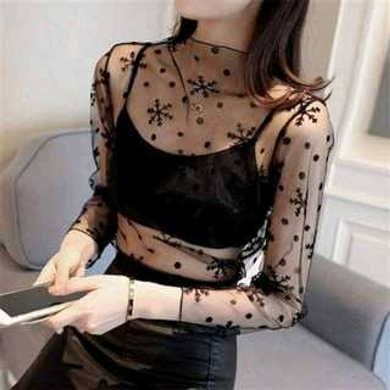 Black Mesh Top