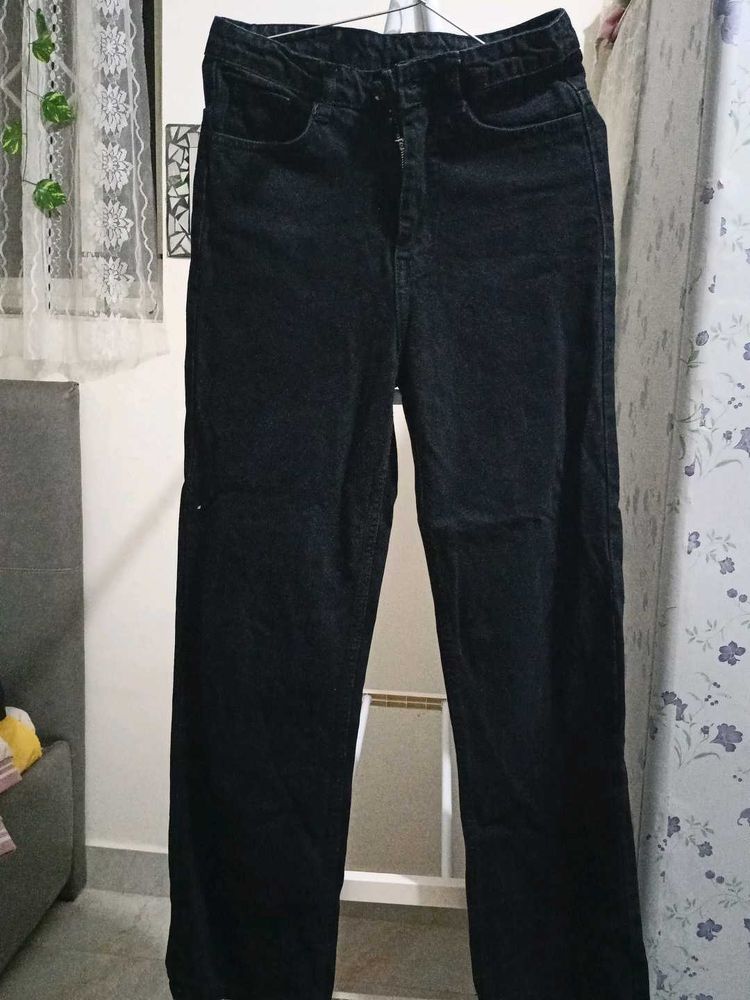 Black Straight Leg Jeans