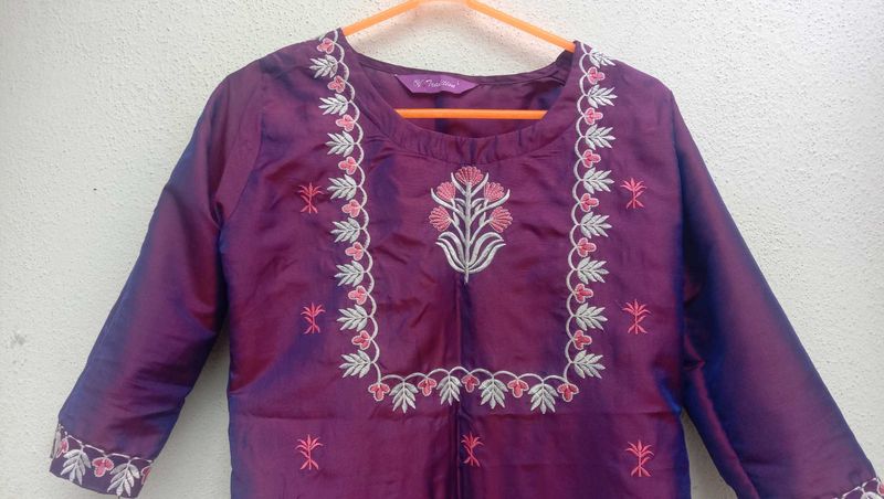 Purple Kurti Set