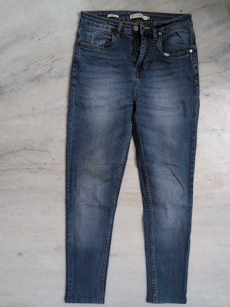Dark Wash Denim Jeans - 26 In