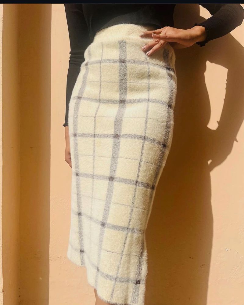 Plaid Midi Skirt