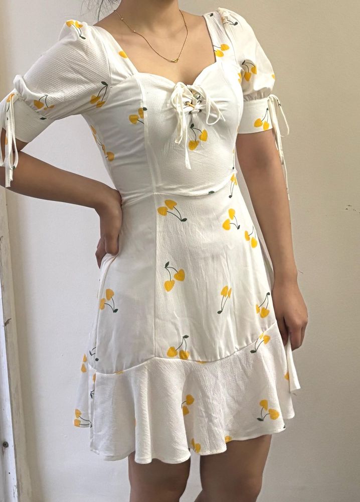 White Floral Dress