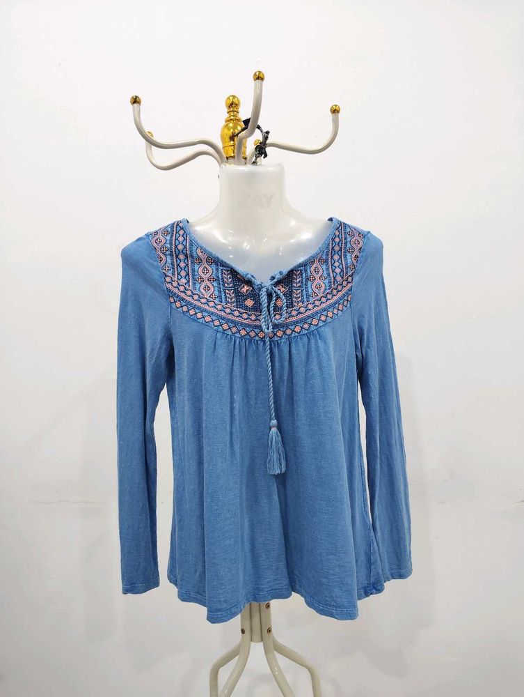 Embroidered Detail Top