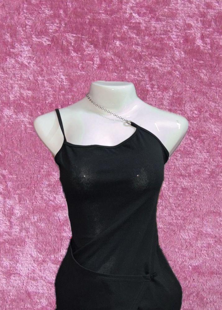 🖤⛓️y2k black minidress with silver chain ⛓️🖤