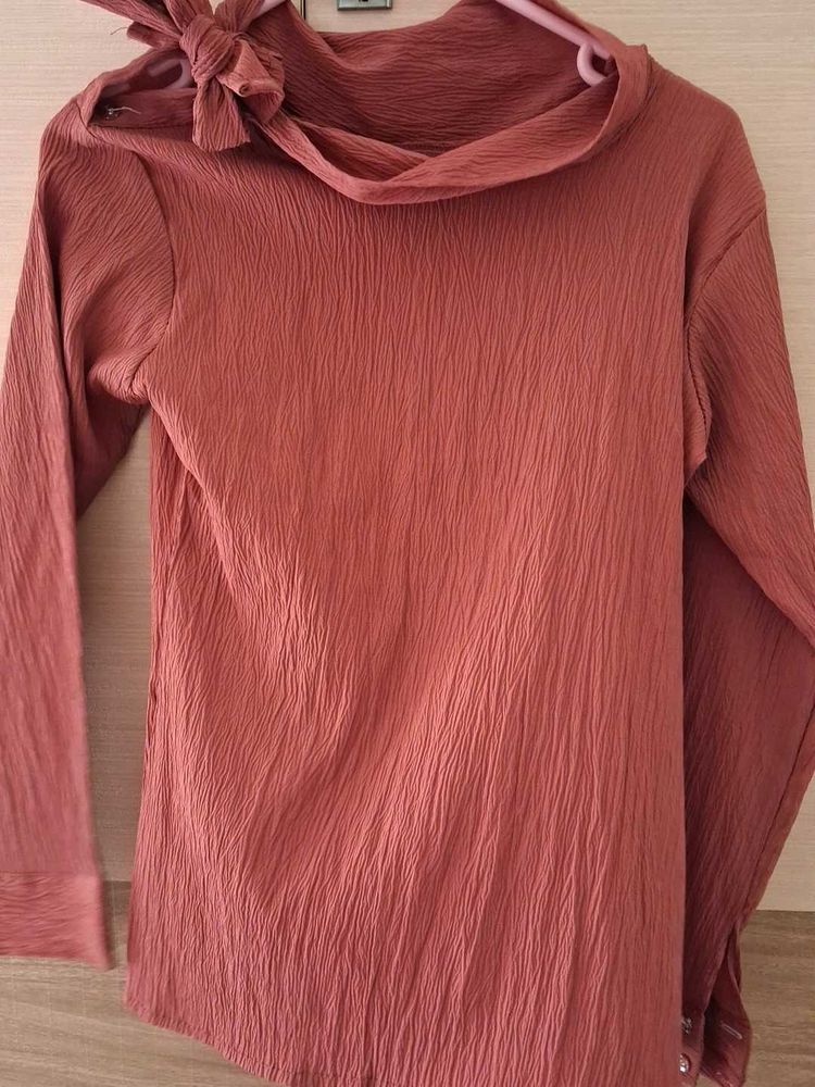 Vintage Style Textured Blouse