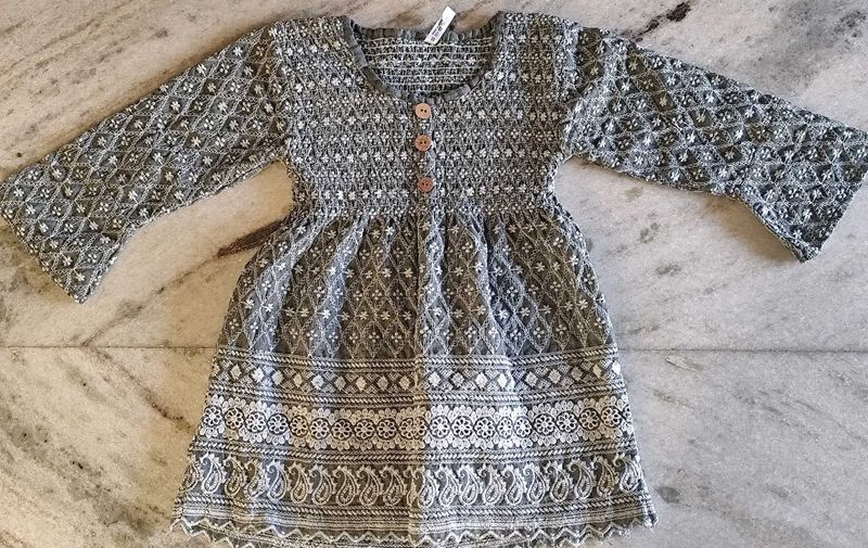 women Grey Printed Dress