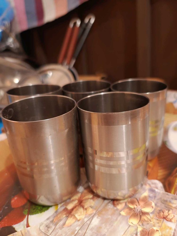 Stainless Steel Glasses (Set of 5)