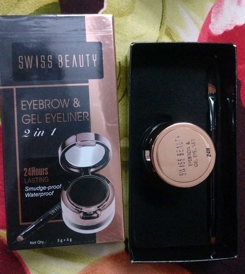 Swiss Beauty 2 in 1 Eyebrow &amp; Gel Eyeliner
