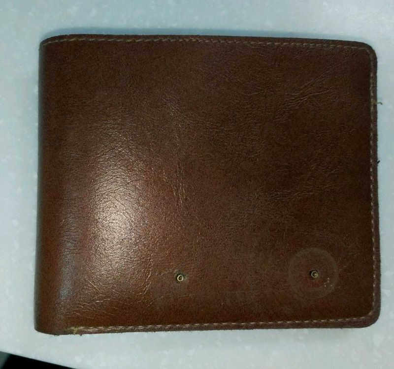 Brown Leather Bi-Fold Wallet