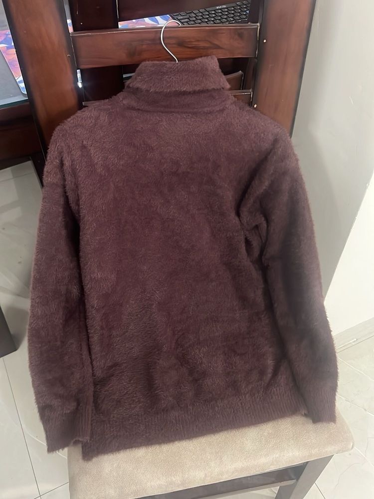 Cozy Burgundy Turtleneck Sweater