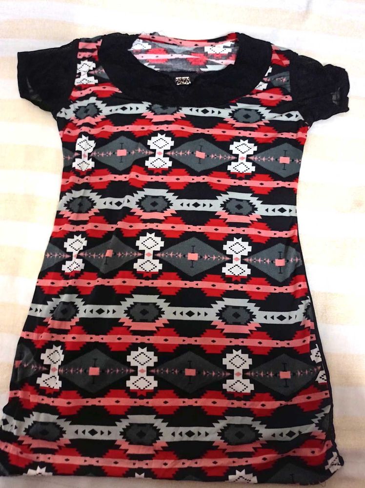 Patterned Casual Dress