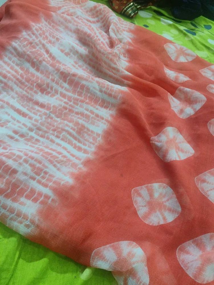 Peach Colour Saree 🍑