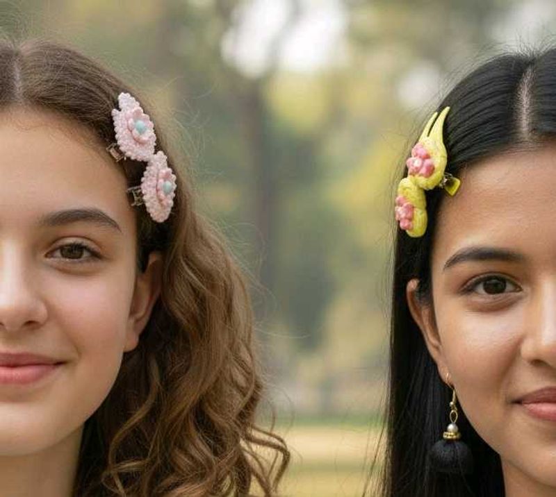 Cute Flower Hair Clips (Set of 2)