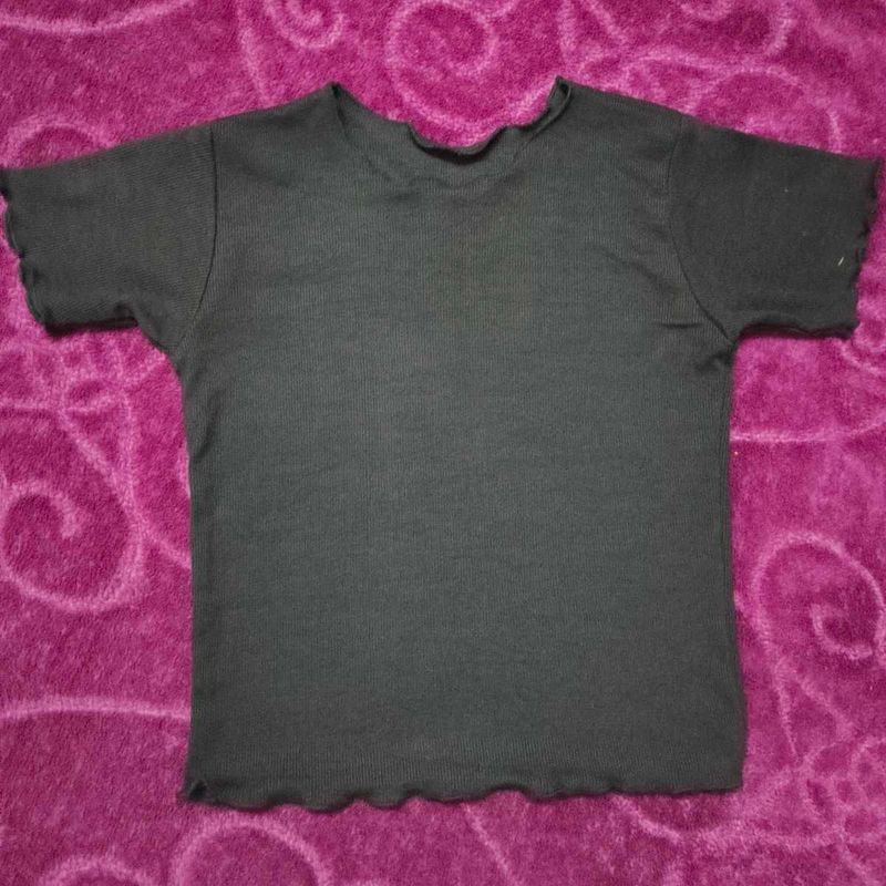 Lycra Stretchable T-shirt Pure Black