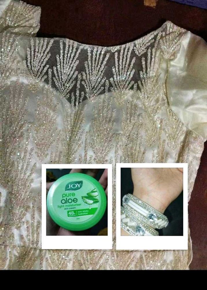 wedding Gown with free moisturizer and bangles