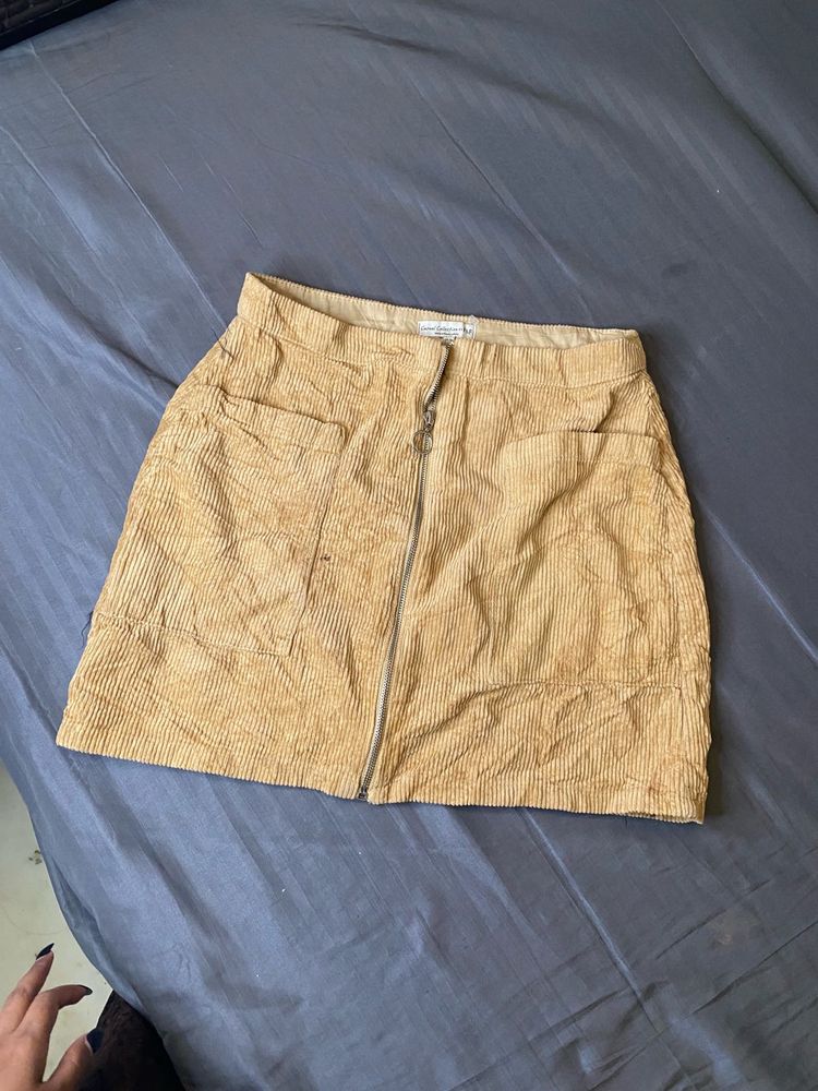 Corduroy Mini Skirt