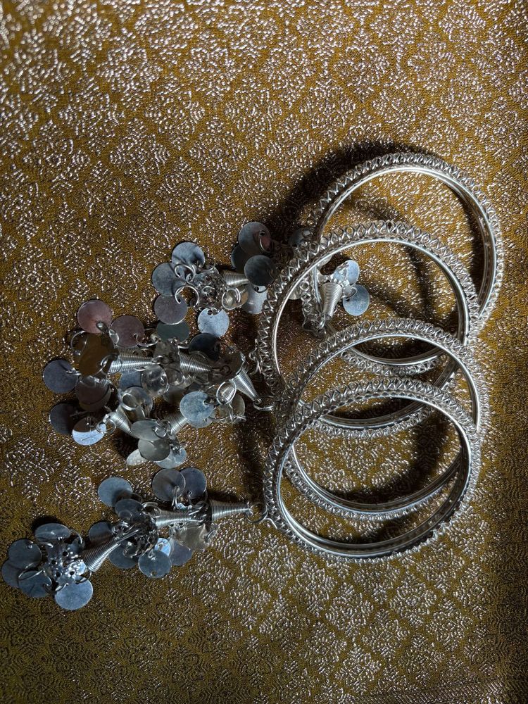 Silver Bangles Set