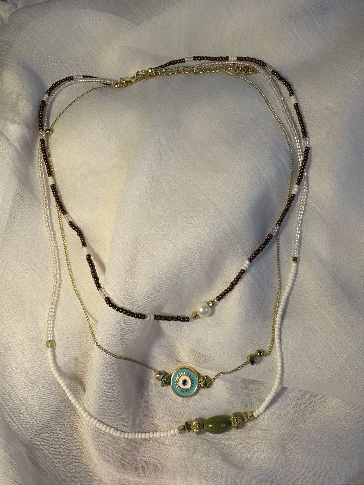 Layered Beaded Necklace Set