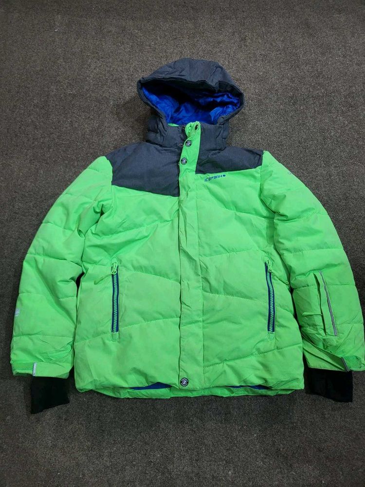 Kids' Puffer Jacket - Green &amp; Blue