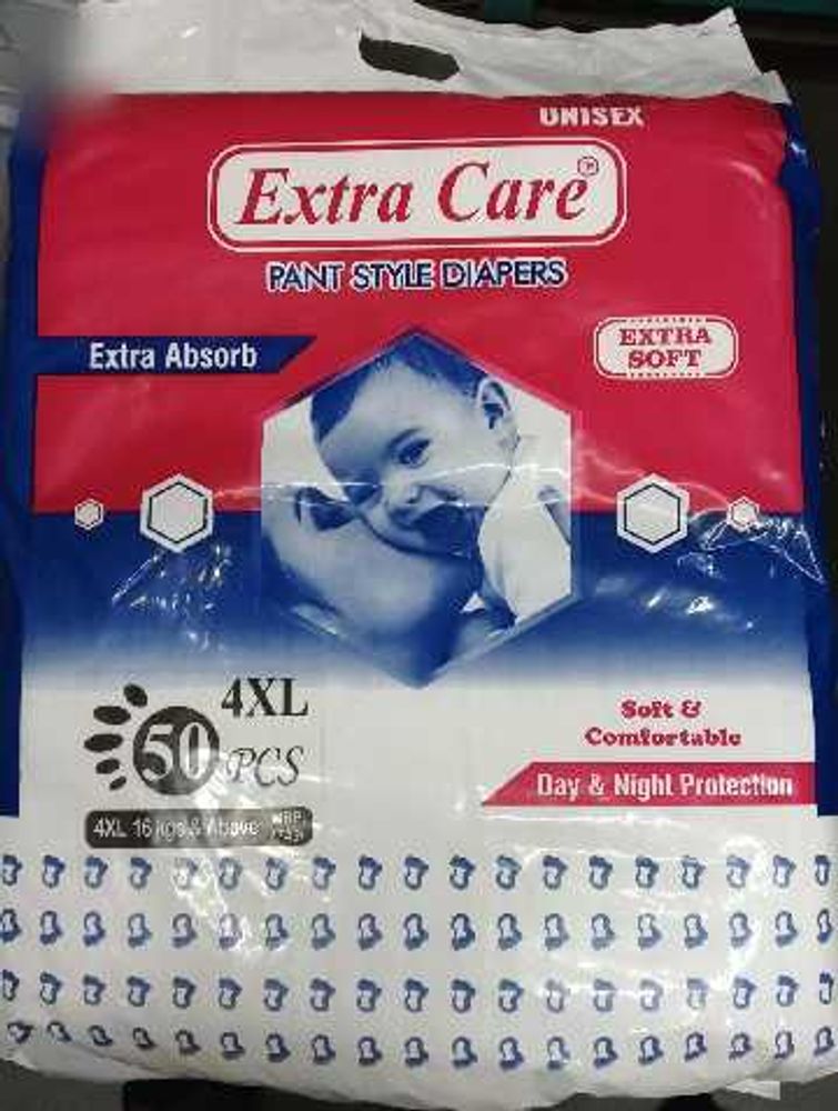 Extra Care Pant Style Diapers 4xl 50 Pcs