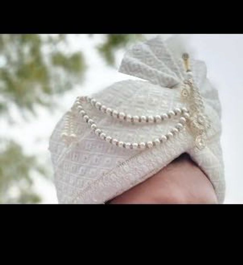Groom Patka,Pagdi White