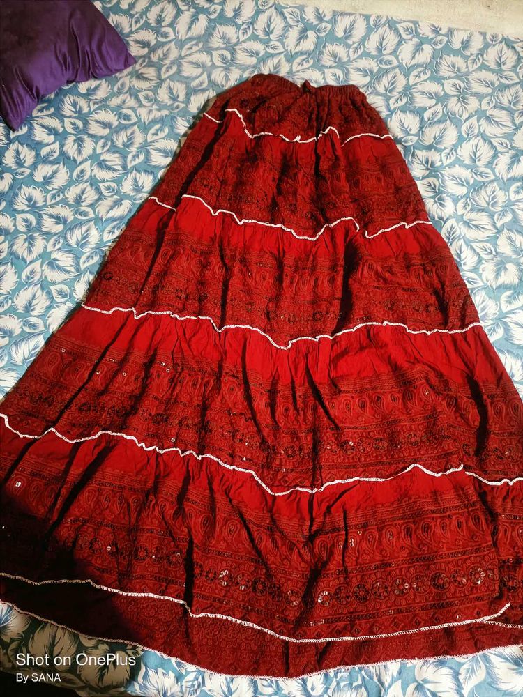 Maroon Long Skirt