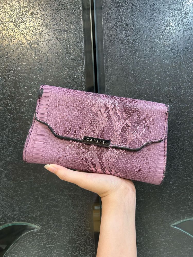 Caprese Snakeskin Clutch Wallet