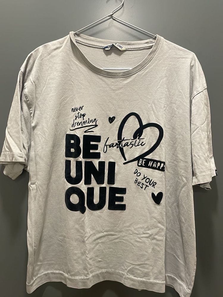Graphic Print Oversized Tee
