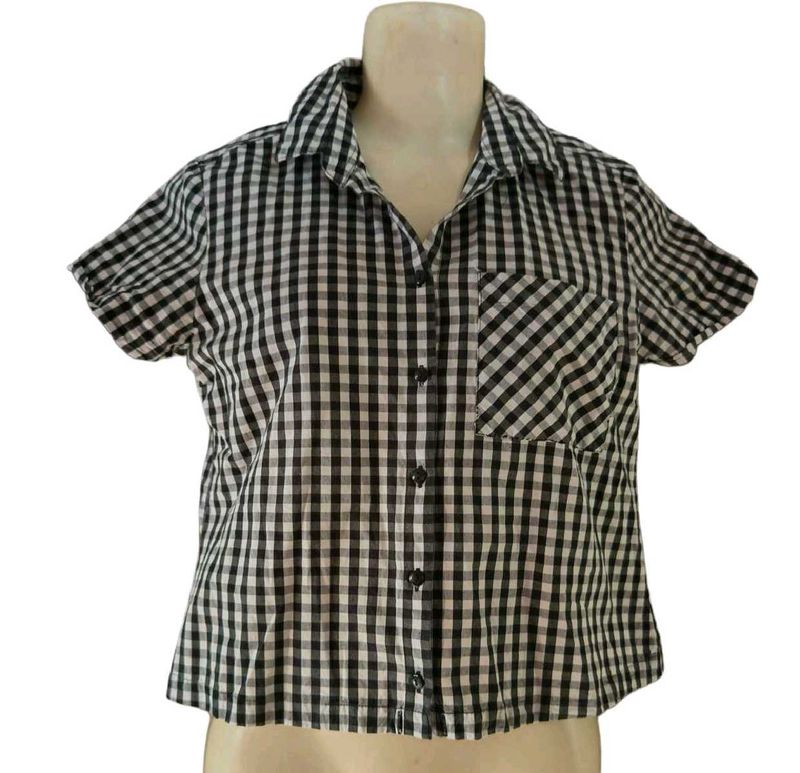 Semi Formal Black &amp; White Checks Shirt 😍