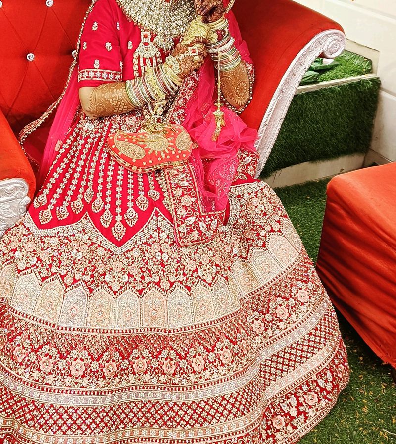 Lehenga Beautiful Colour  heavvy dupatta