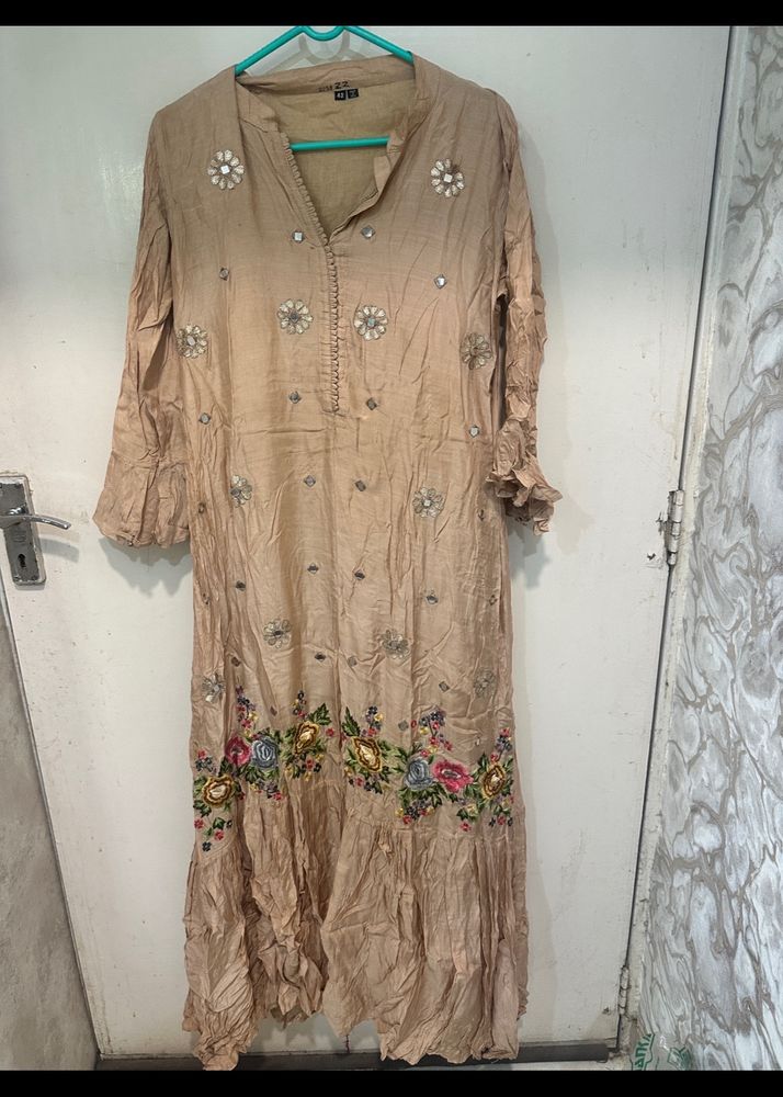 Party Wear Anarkali Style Kurti With Frills