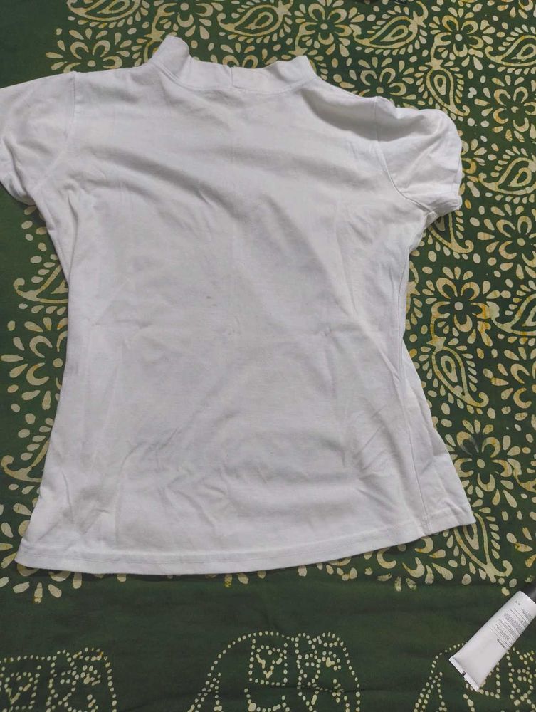 White Basic Tee