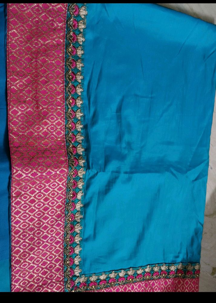 Sea Green Shiney Saree