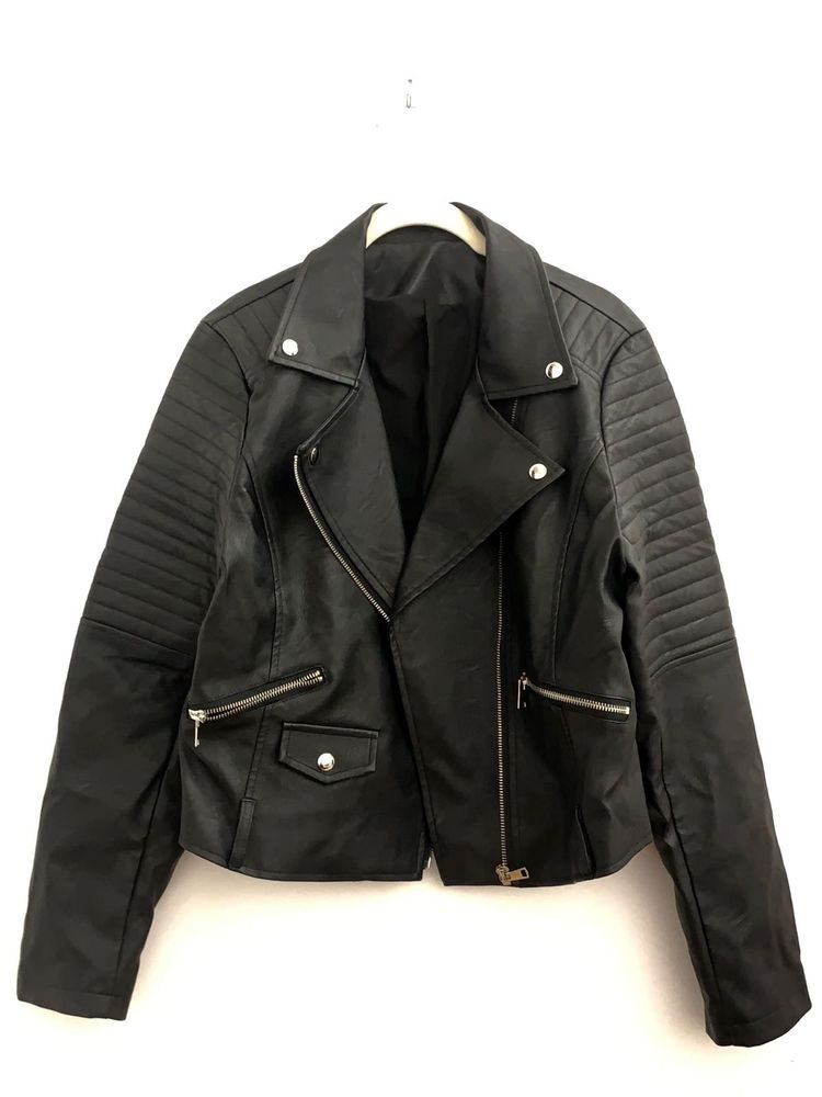 Black Faux Leather Jacket
