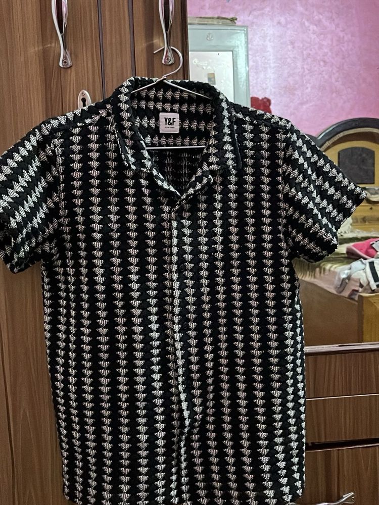 Westside Crochet Patterned Shirt For Unisex