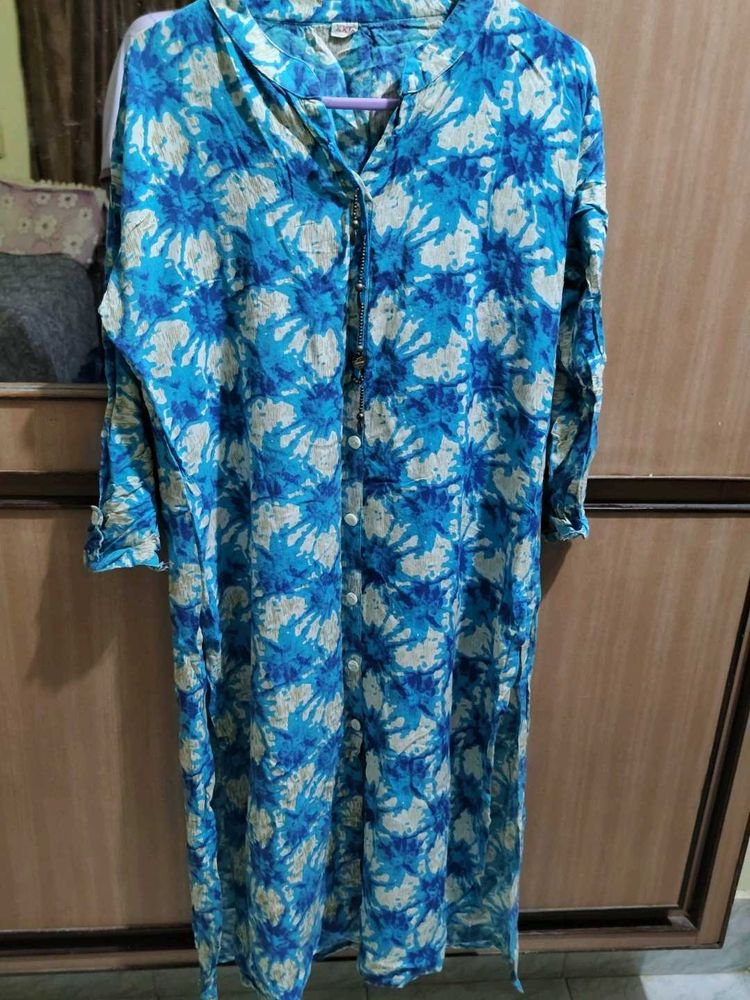 Blue Printed Kurta