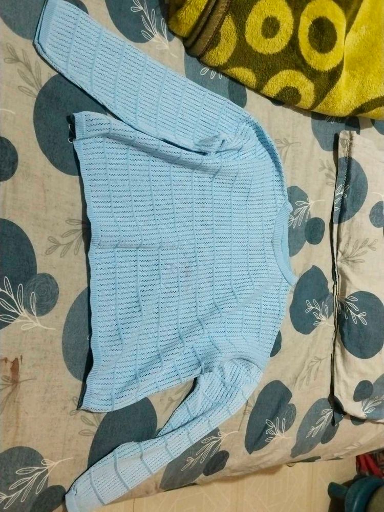 Light Blue Knit Cardigan