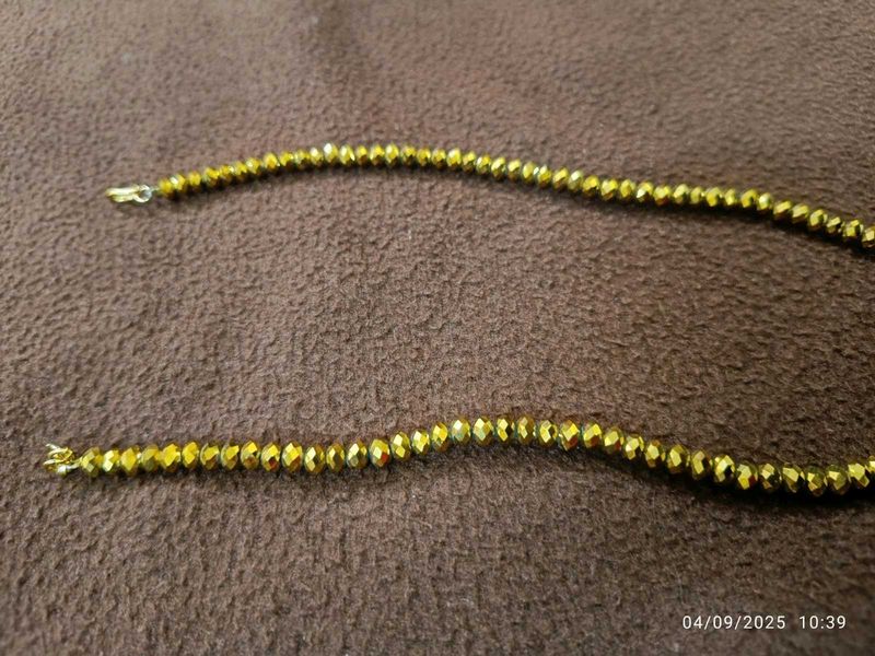 Gold crystal Necklace