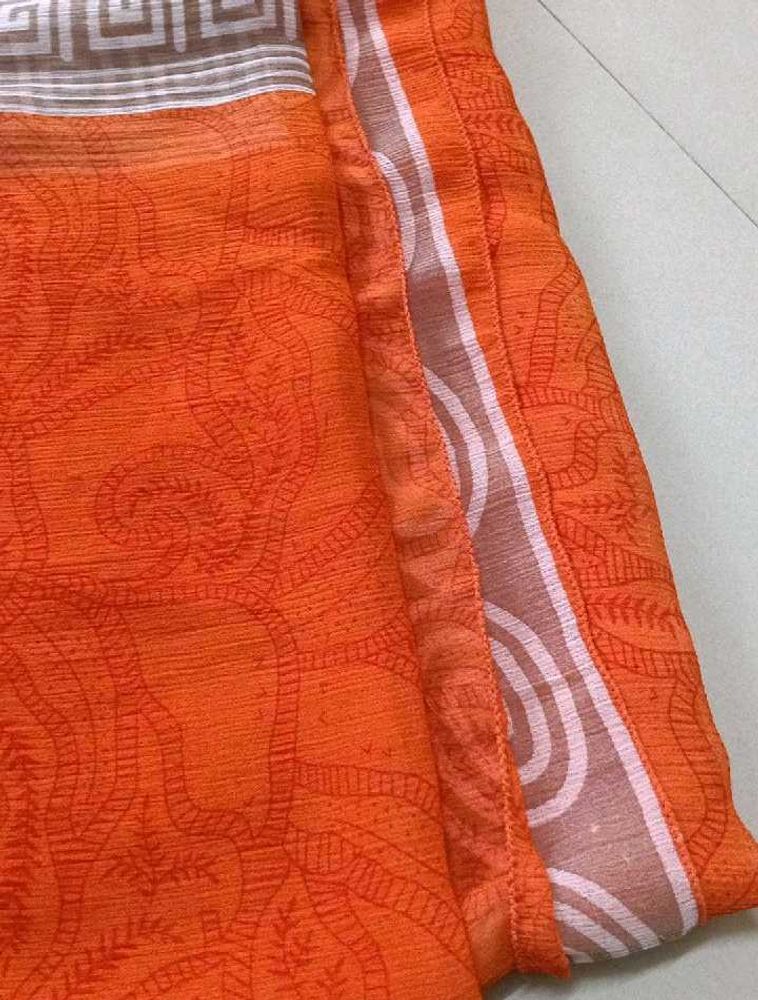 Orange  Saree
