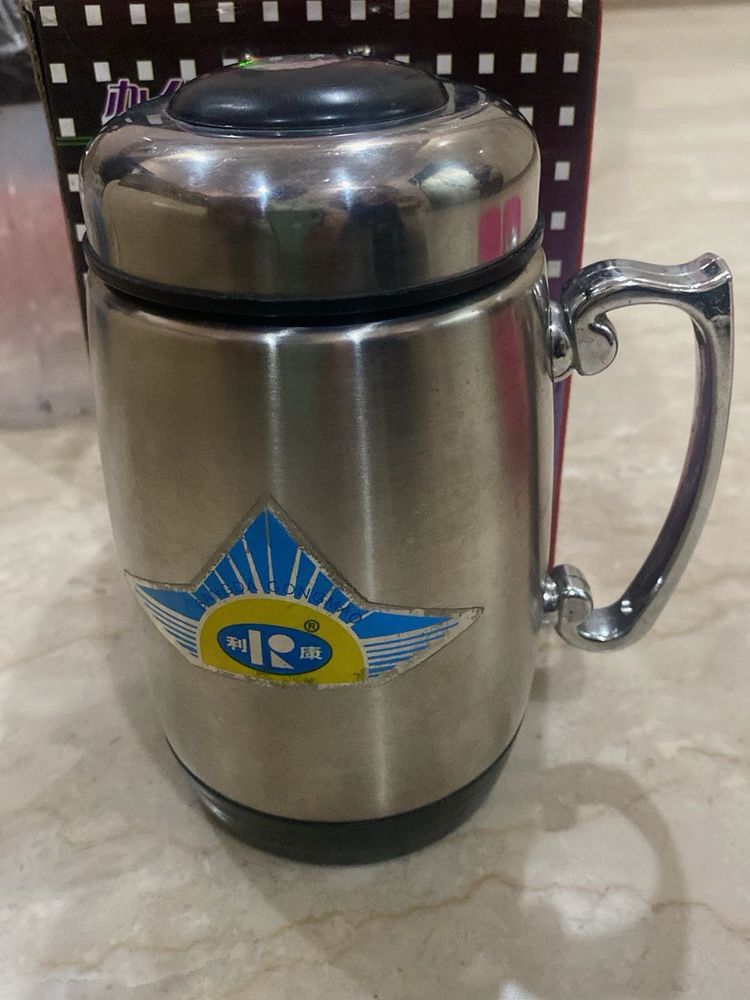 Steel Insulated Mug With Lid And Strainer