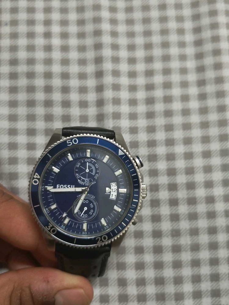 Fossil Blue Dial Watch