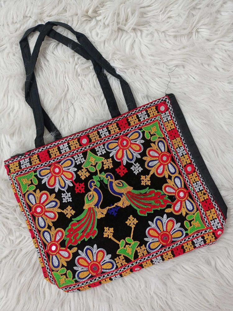 Embroidered Tote Bag