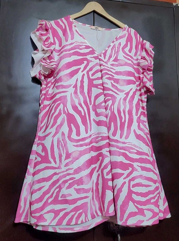 Megenta &amp; White Color Top For 46 Bust