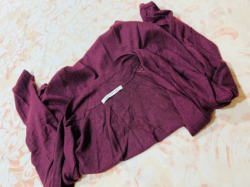 ZARA Maroon Shrug