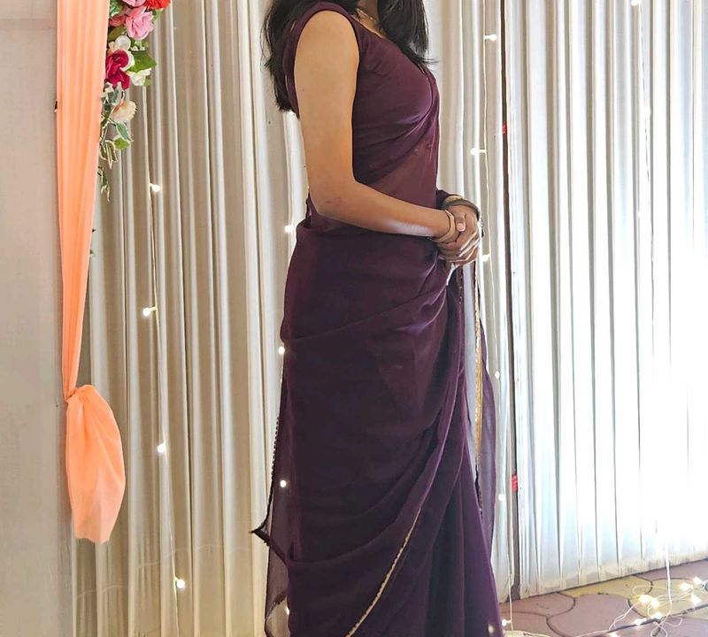 Elegant Purple Saree
